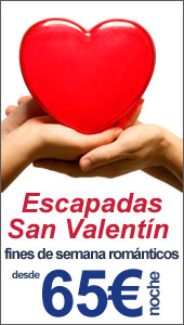 Ofertas y Escapadas para San Valentín, día de los enamorados. Paquetes de Spa y fines de semana románticos desde 65 euros/noche
