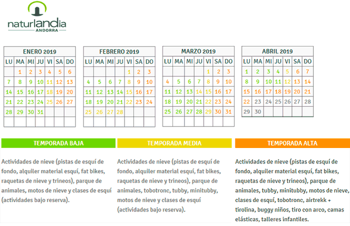 Calendario Naturlandia